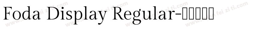 Foda Display Regular字体转换